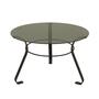 Vintage coffee table Glass Metal Grey 1970s 0