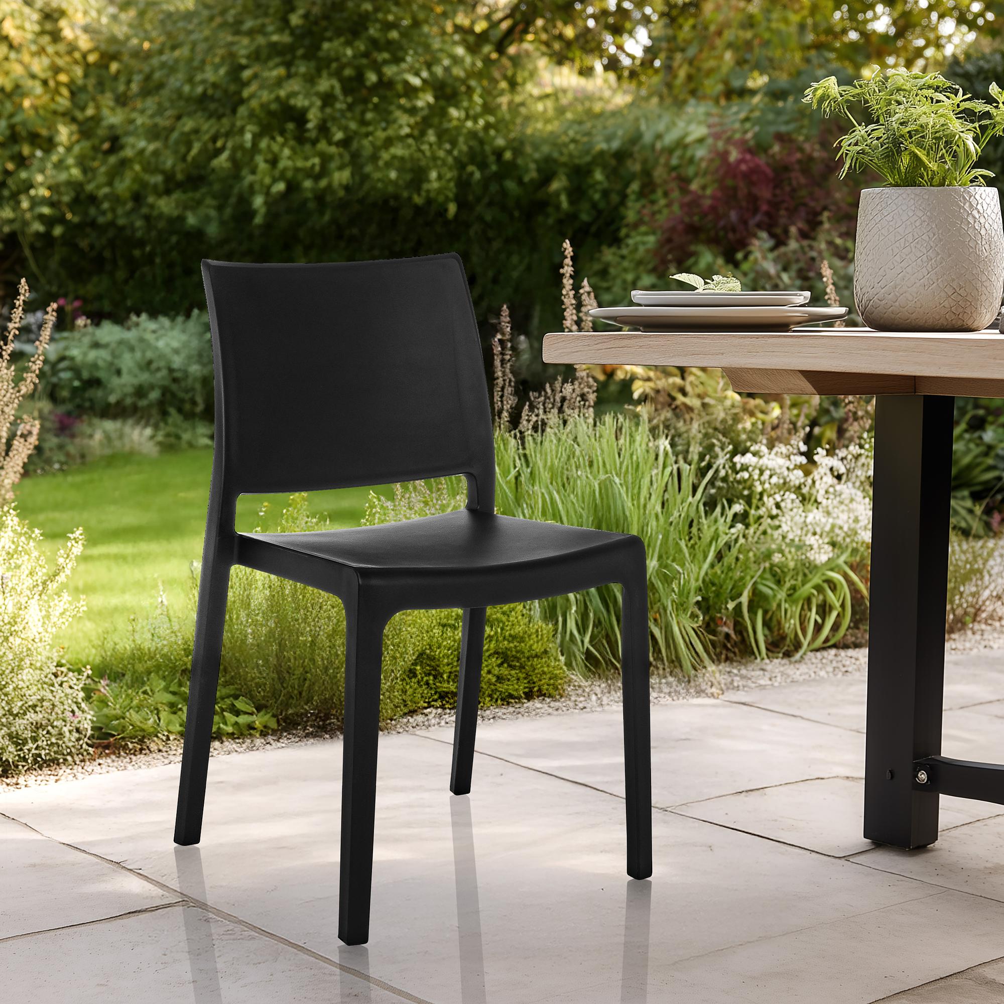T37 V Dining chair Plastic Black 2
