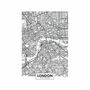 London City Map Kunstdruck mit Rahmen Mehrfarbig 1