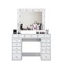 Dressing table with mirror and drawers White 8