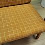 Armchair Teak wood Textile Yellow 1970s 13