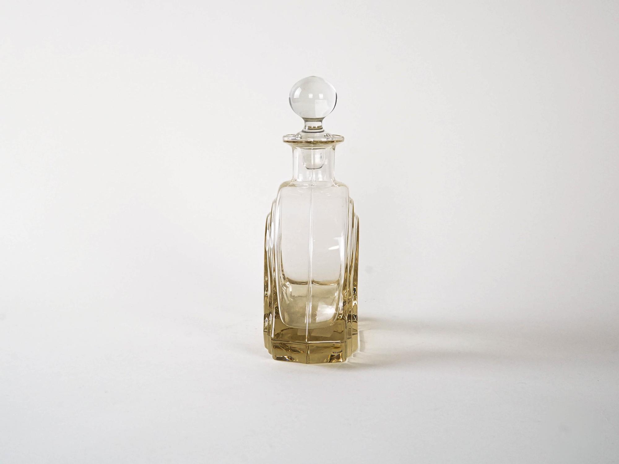 Glaskaraffe Transparent 1970er Jahre 2