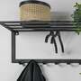 Wandgaderobe Metall Schwarz 2