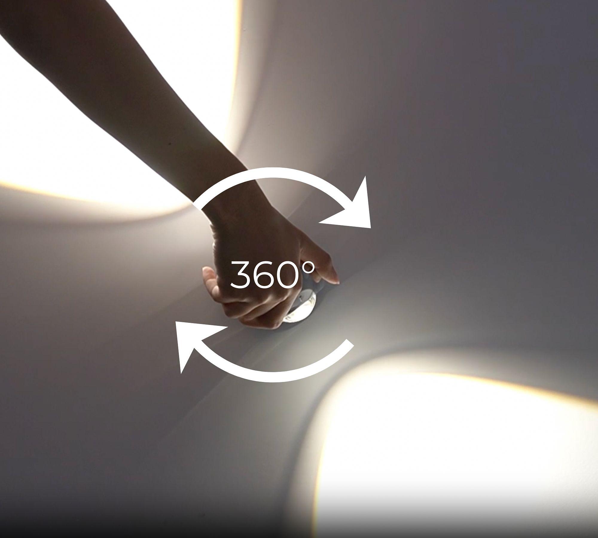 Pontos Wandleuchte Glas Aluminium Schwarz 9