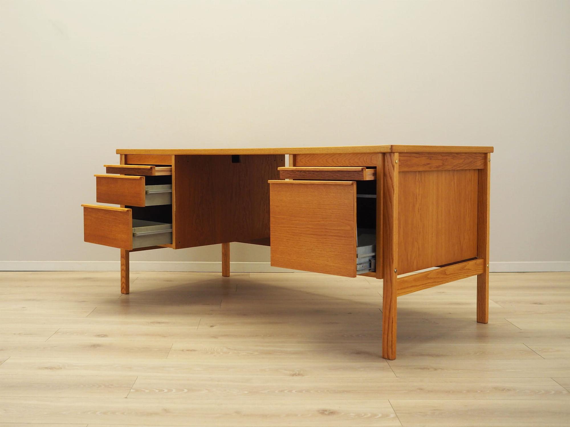 Schreibtisch Eschenholz 1970er Jahre 6