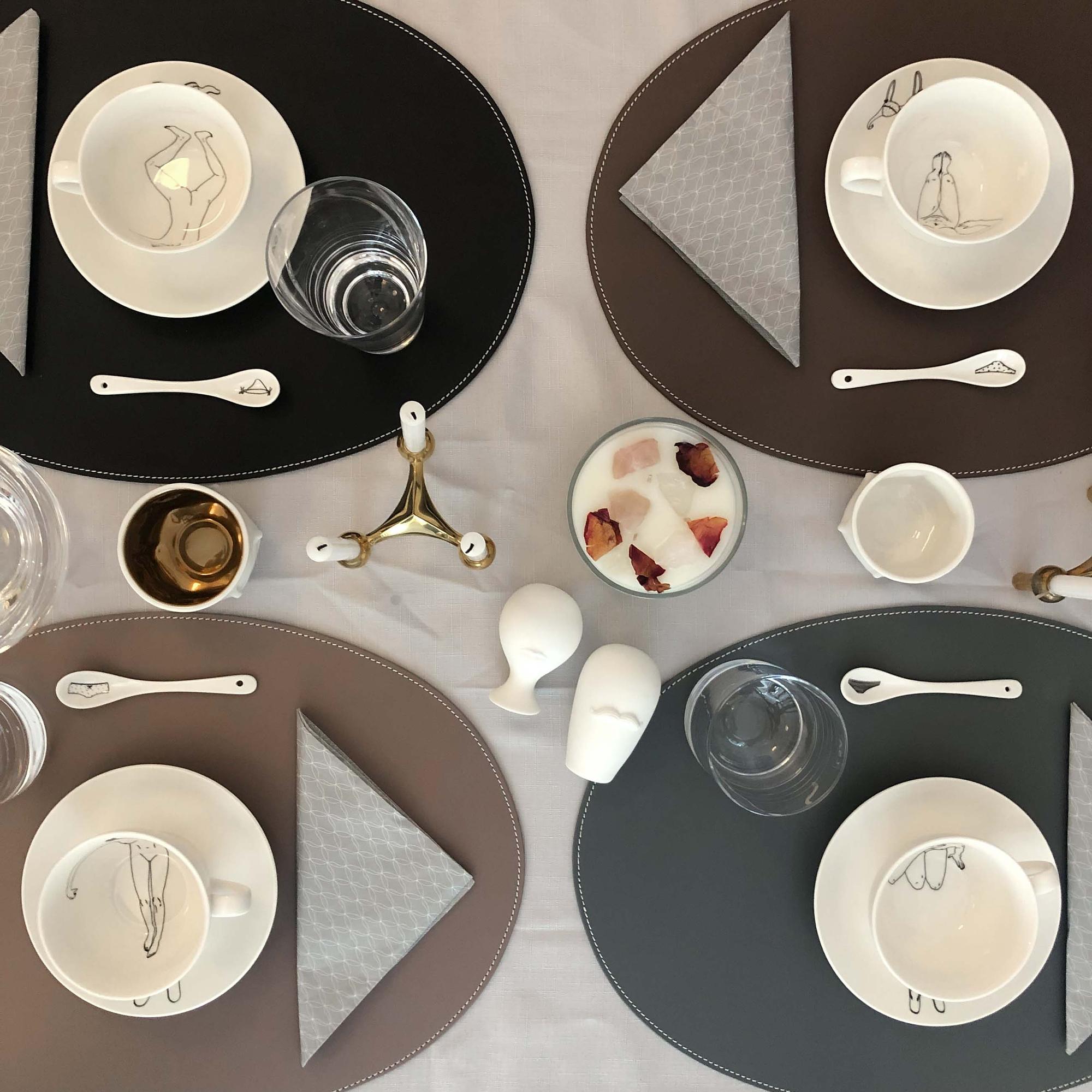 Placemat Leather Black 3