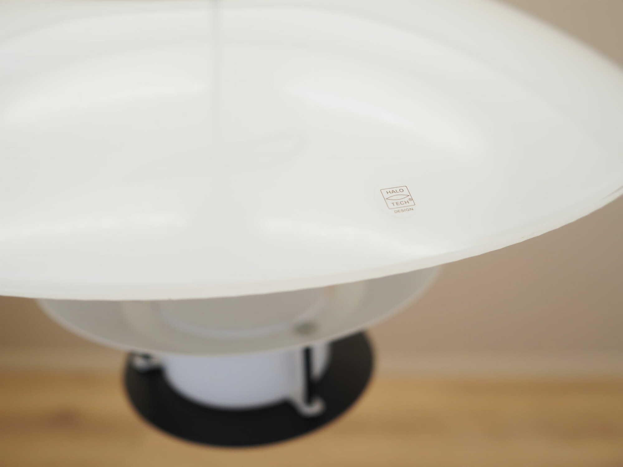 Vintage Pendelleuchte Glas Metall Weiß 1990er Jahre 4