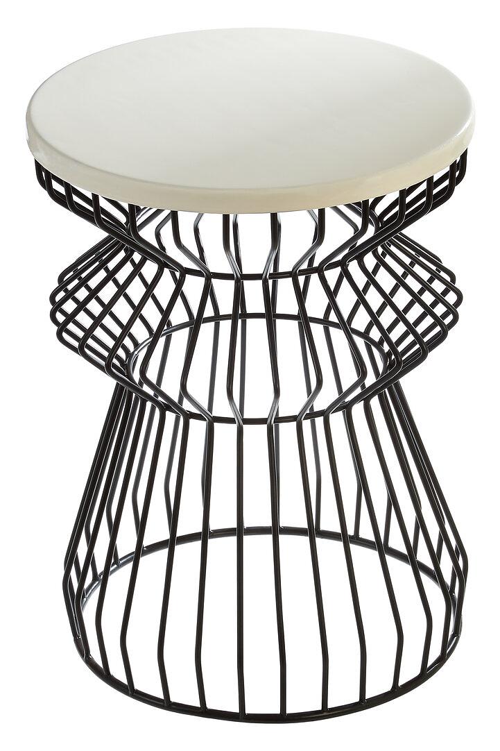 Corina Runder Beistelltisch Eisen Schwarz 41cm 1