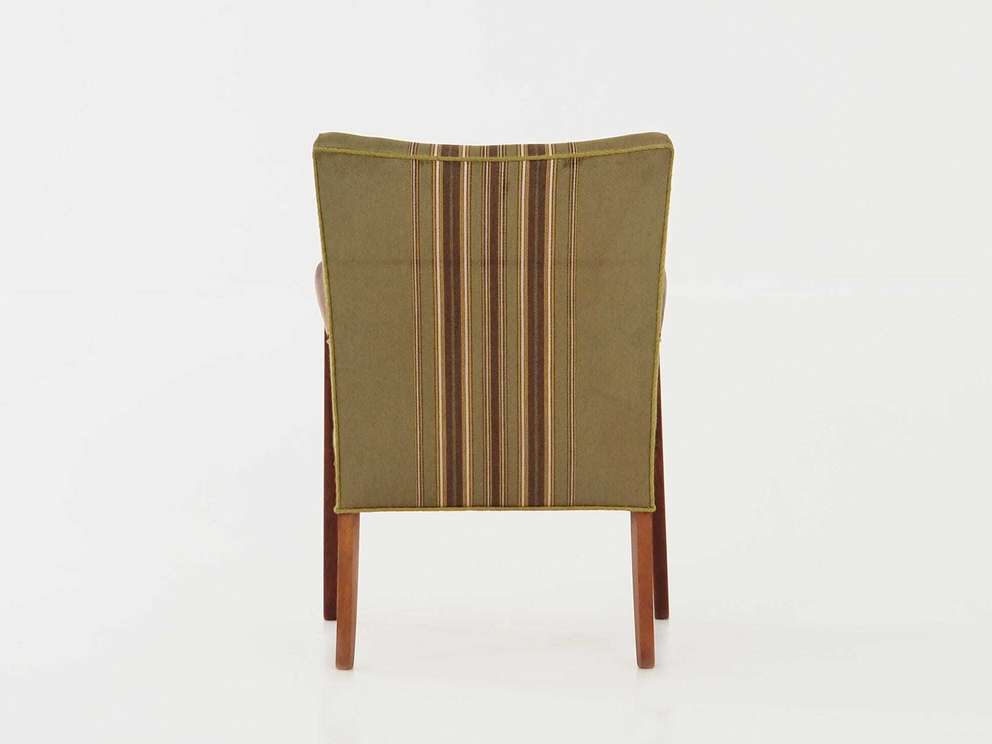 Vintage Stuhl Teakholz Textil Grün 1960er Jahre 5