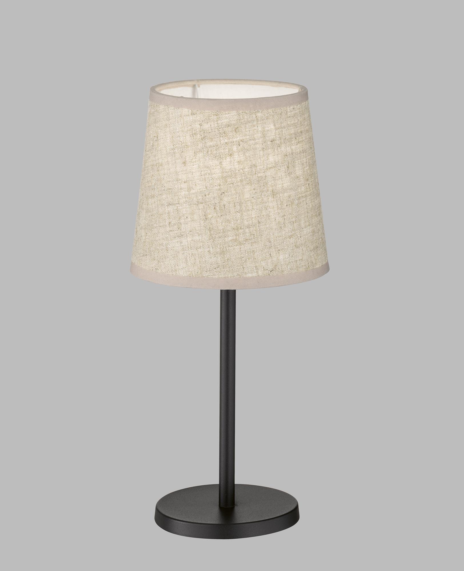 Rimini Tischleuchte Eisen Schwarz Beige 1