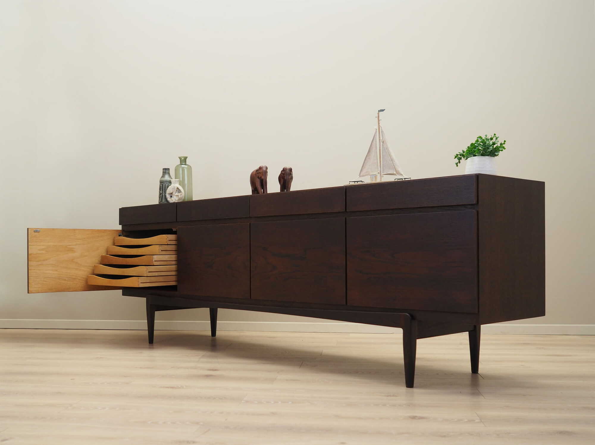 Sideboard Wood Brown 1970s 4