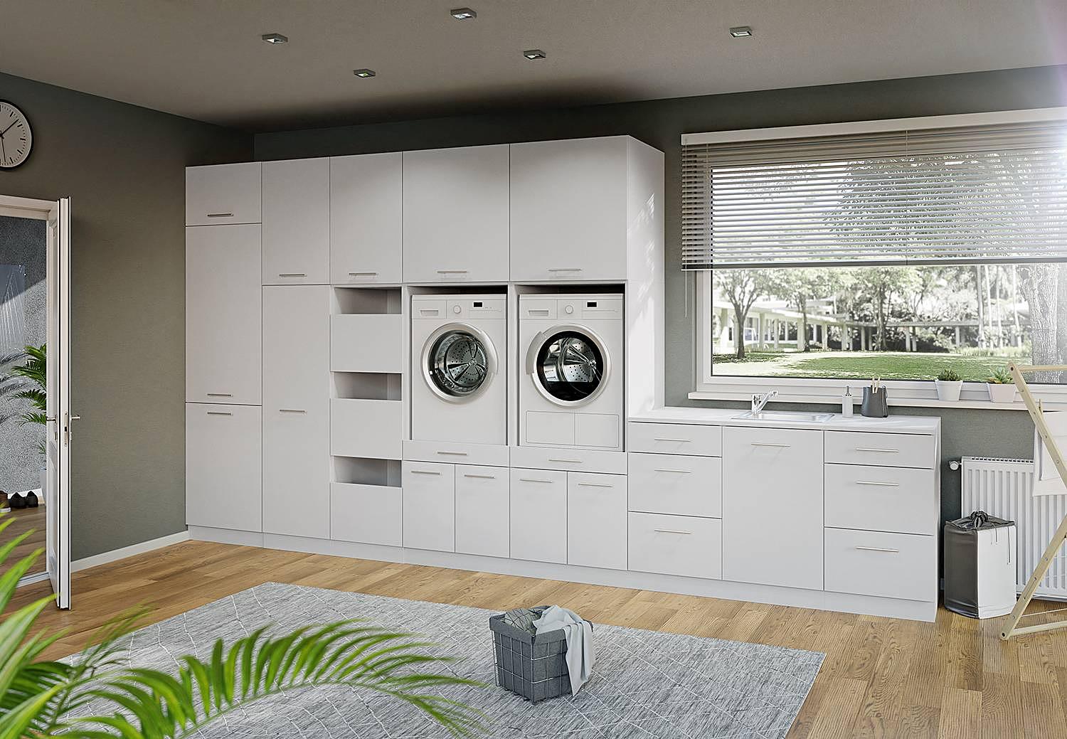 Aufsatzschrank Laundreezy Weiß 2