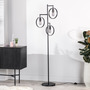 Floor Lamp 3-Light Metal Black 0