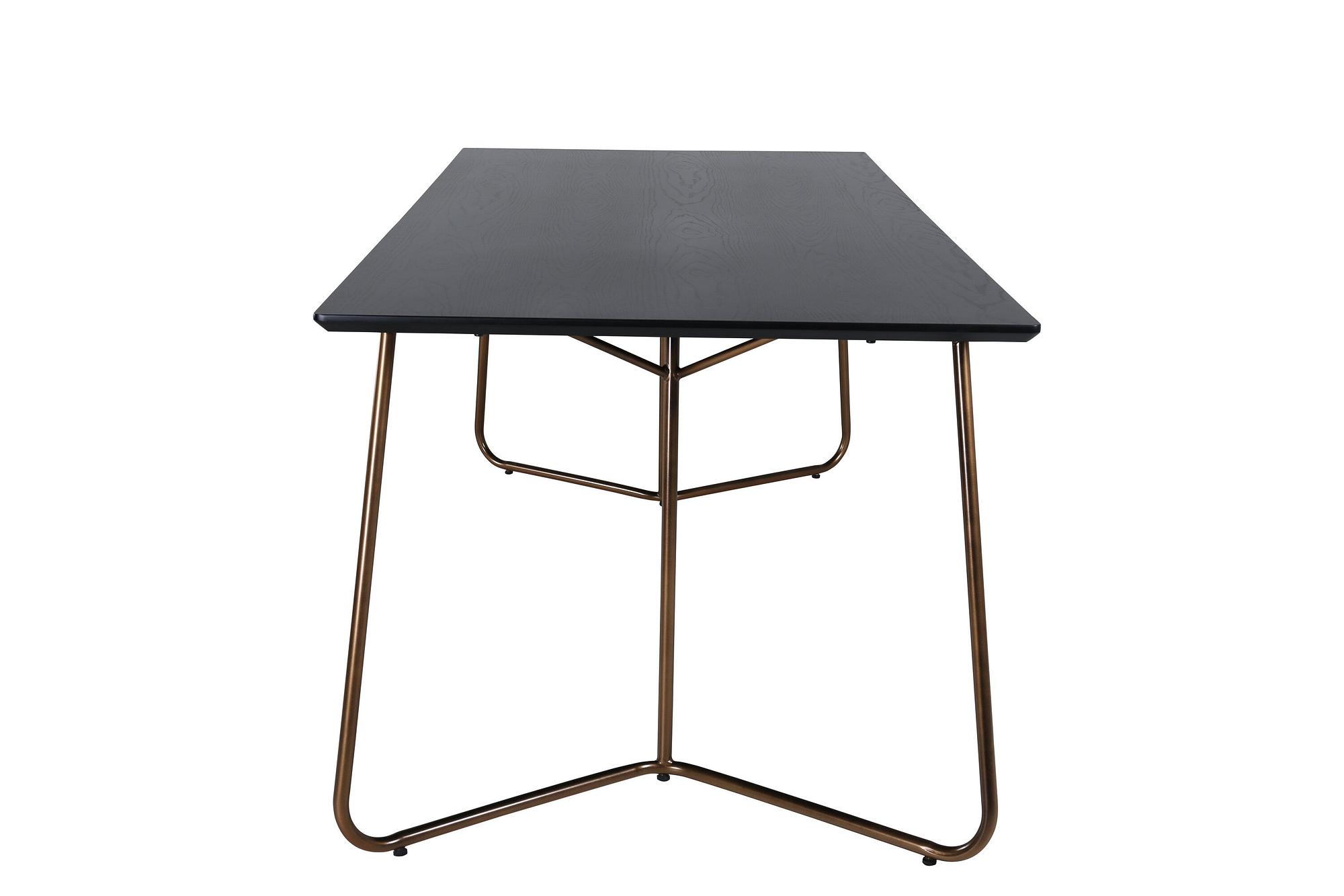 Petra Dining Table Copper in Used-Look Black Veneer 2