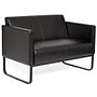 BALI BLACK 2-Sitzer Sofa Kunstleder Schwarz 1