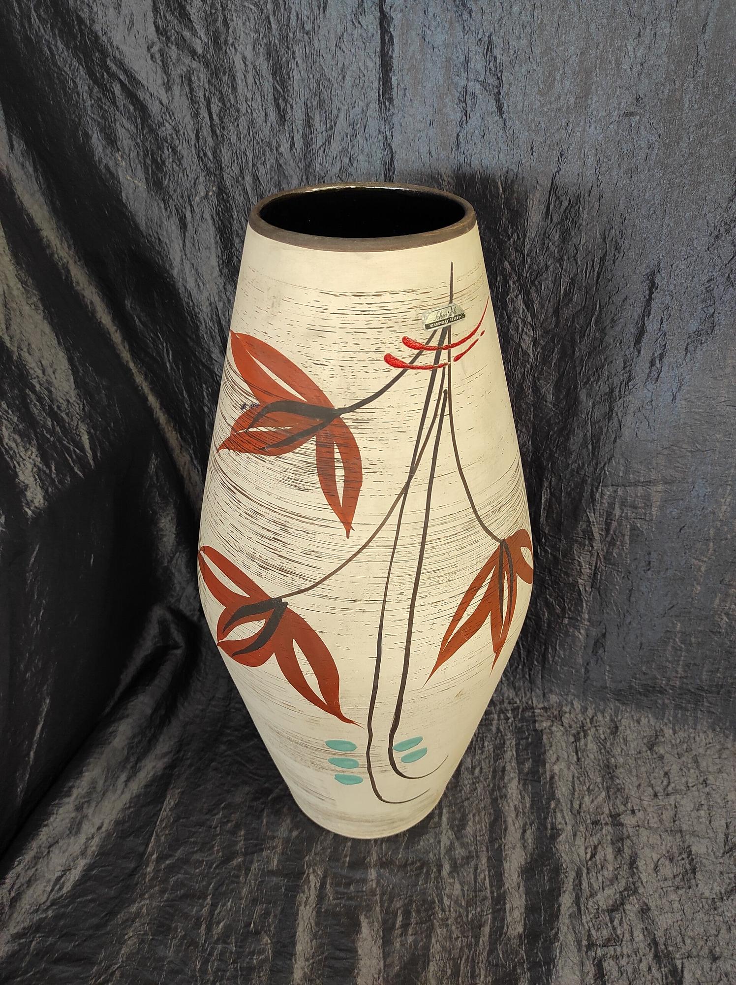Vintage Vase Keramik Weiß 4