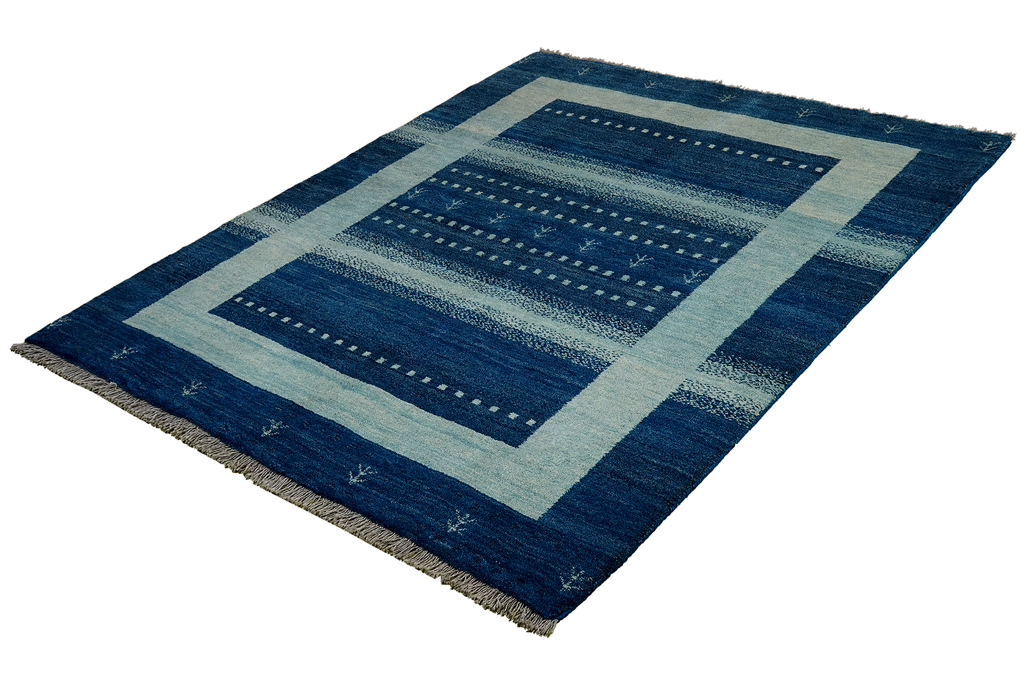 Gabbeh Traditional Rug Wool Blue 3