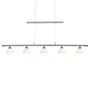 LED-Pendelleuchte Tonja 5-Flammig Silber 0