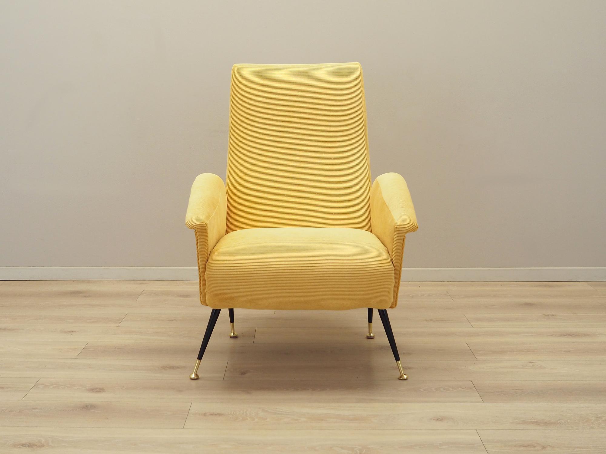 Yellow armchair, Italian design, 70s, Production: Italy 2