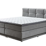 Chicago Boxspringbett mit Bettkasten & Topper Silber 3