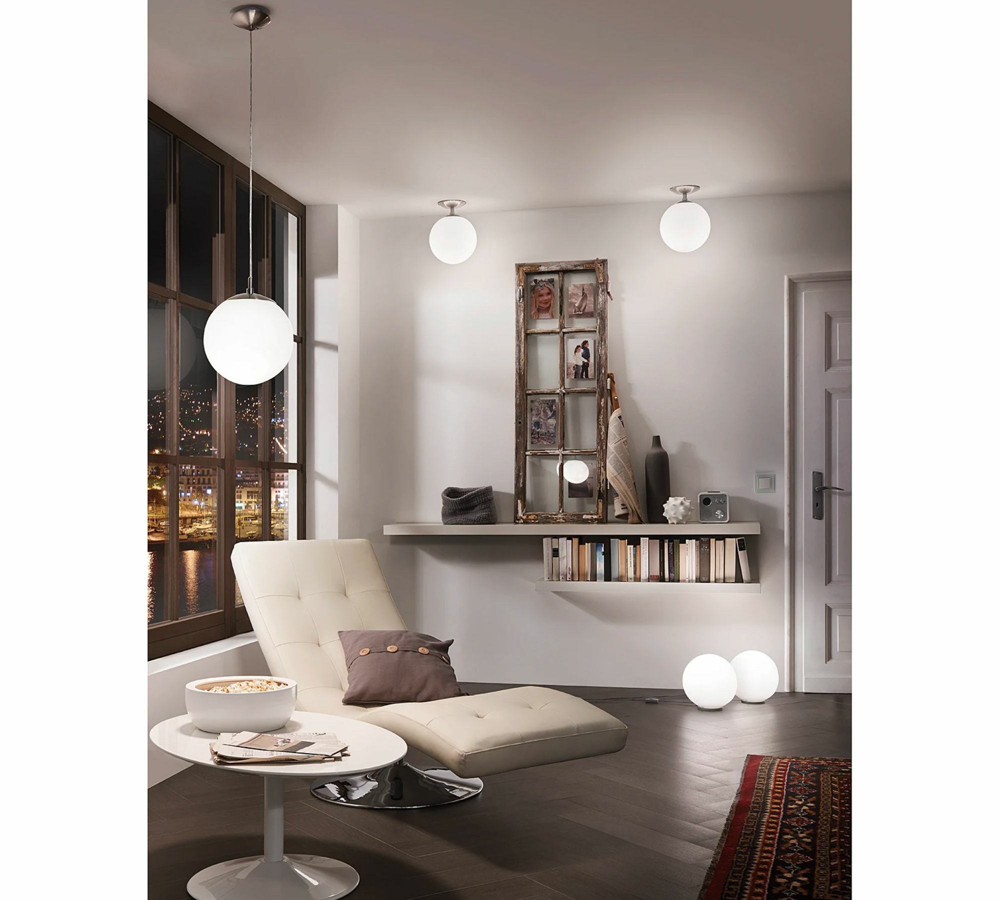 Pendant lamp opal glass matte white 1