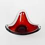 Ruby plate Murano glass 1960s 4