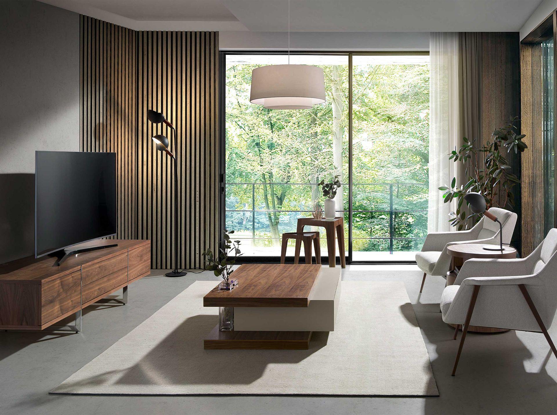 Side table glass brown 2