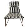 Low Pad Sessel Schwarz Weiß gemustert 1