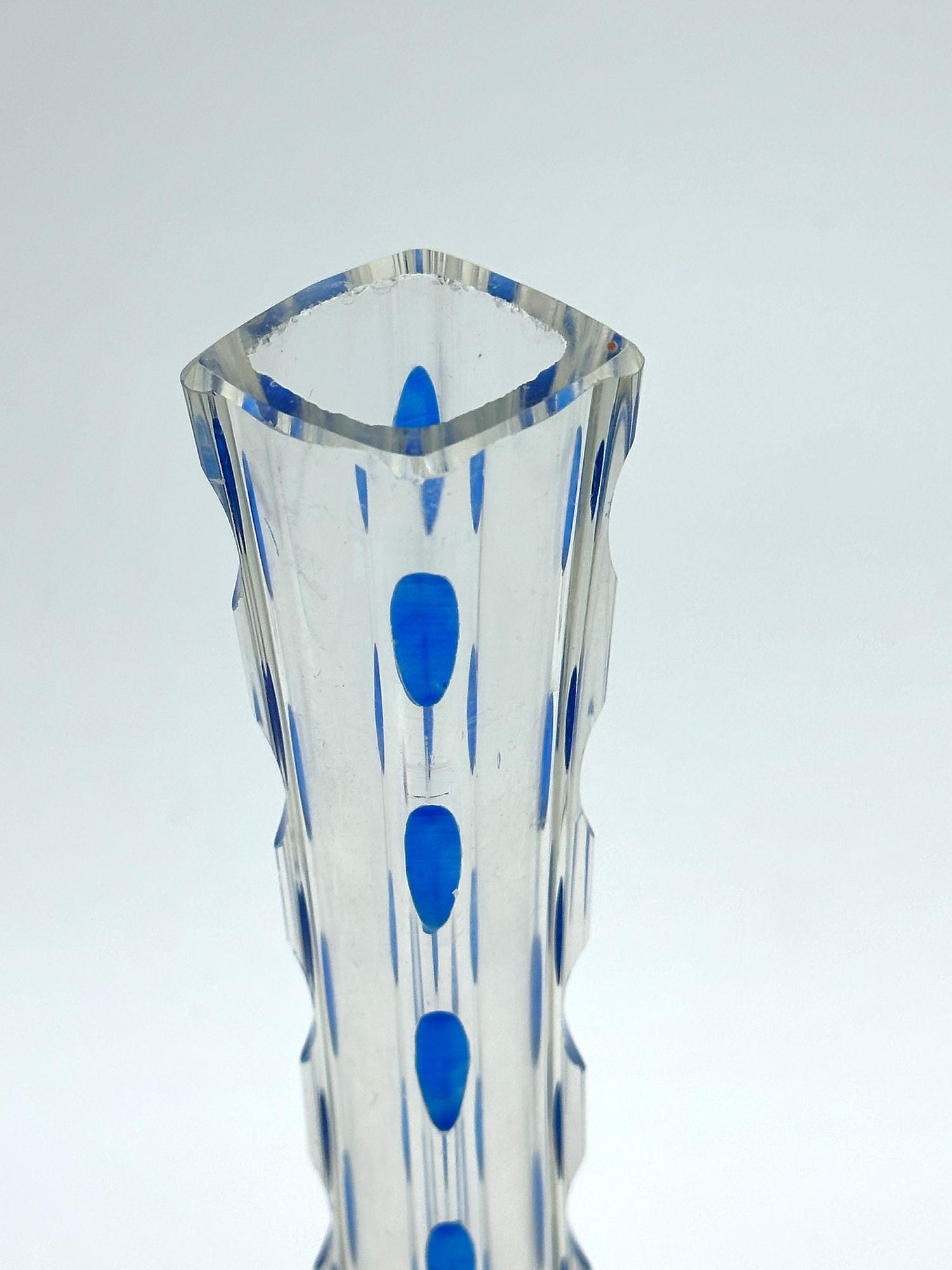 Vintage Art Deco Blumenvase Kristall 3
