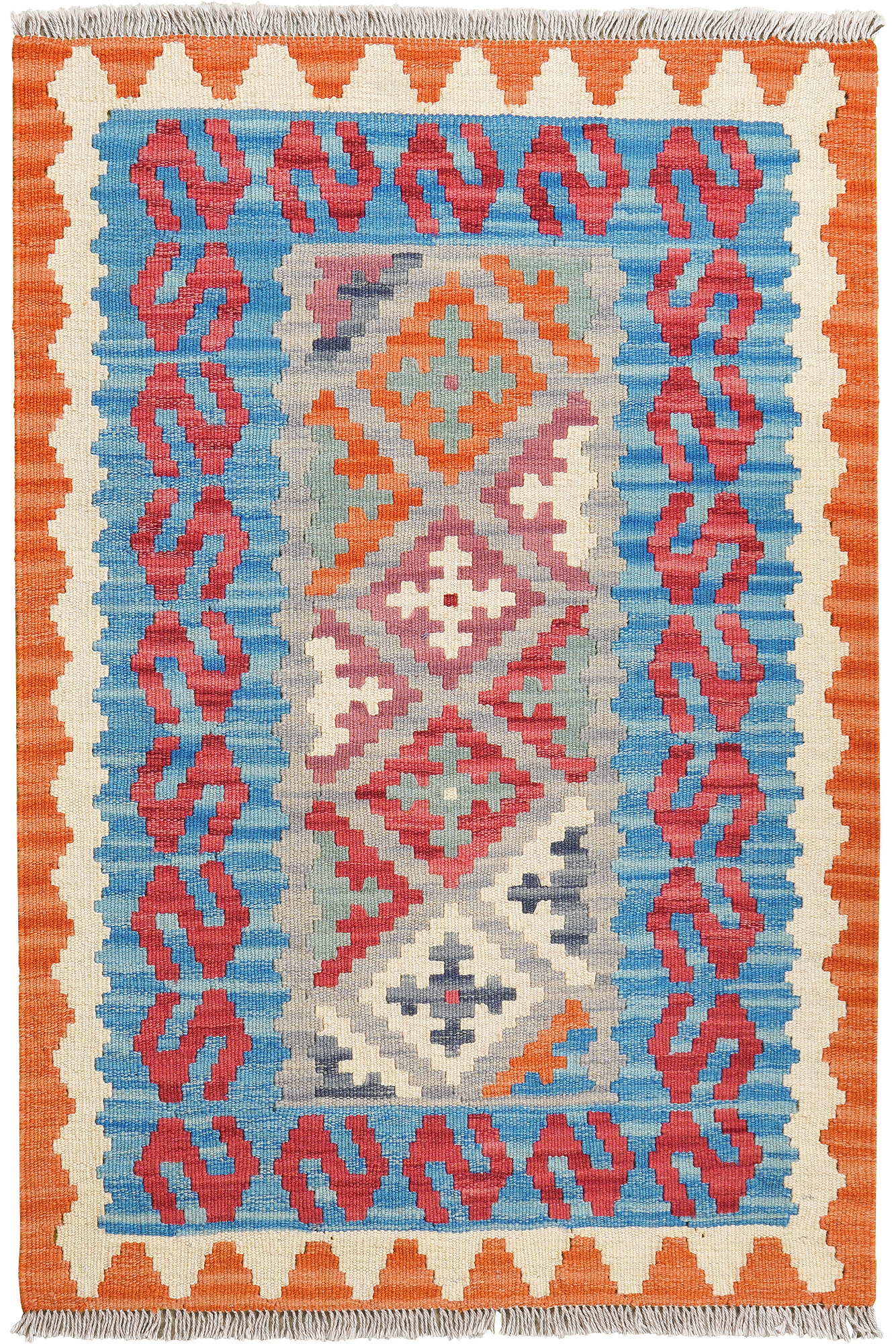 Kilim Gashgai Teppich Mehrfarbig 0