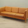 Vintage Sofa 3-Sitzer Leder Orange 1970er Jahre 2