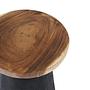 The side table End Black Natural ø40cm 6