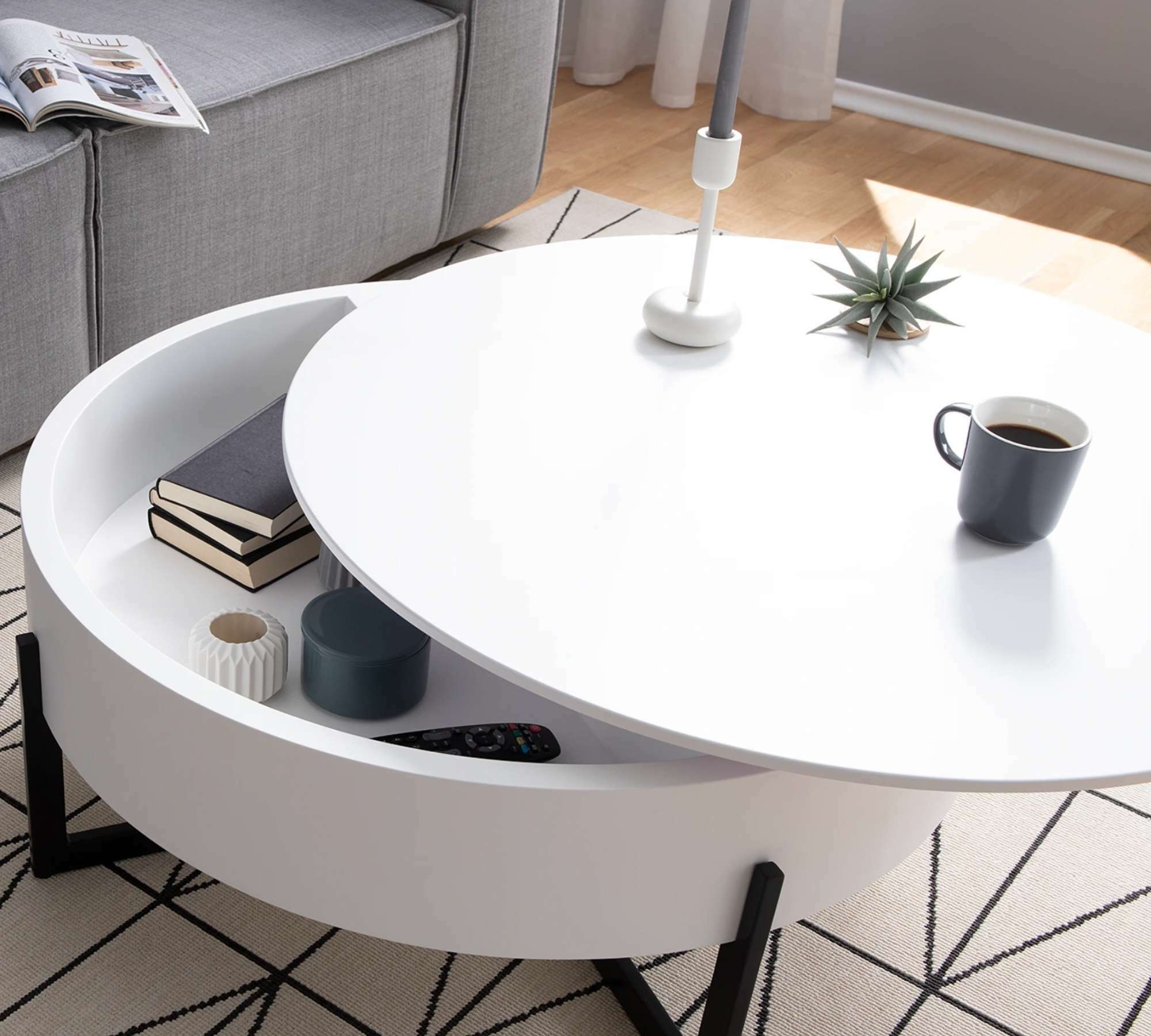 Couchtisch Metall Weiß 3
