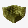 Togo Corner Sofa Velvet Olive Green 0