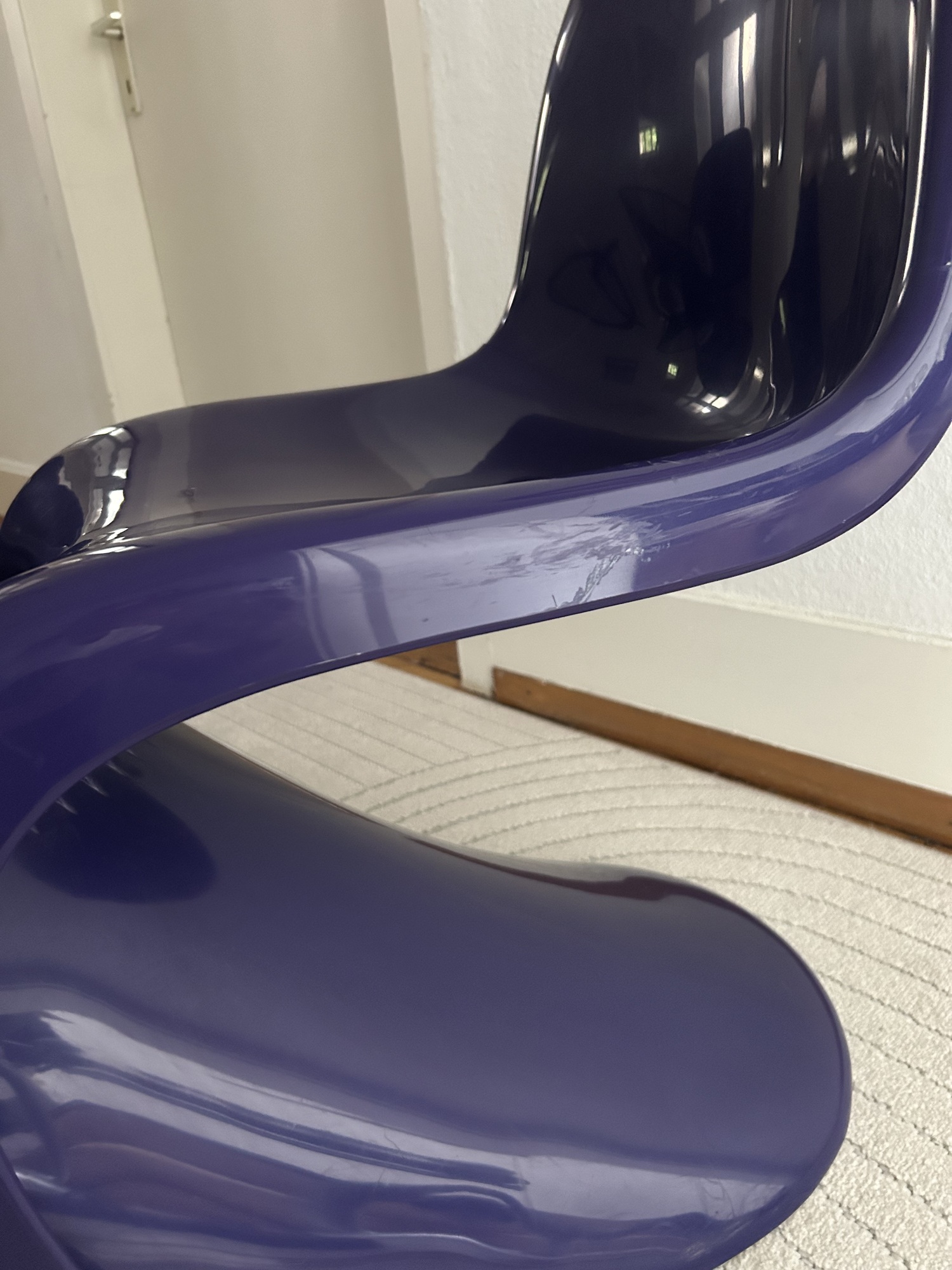 2x Panton Chair Kunststoff Violett 1