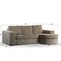 Sofa 3-Sitzer Chaiselongue Links Rechts Beige 9