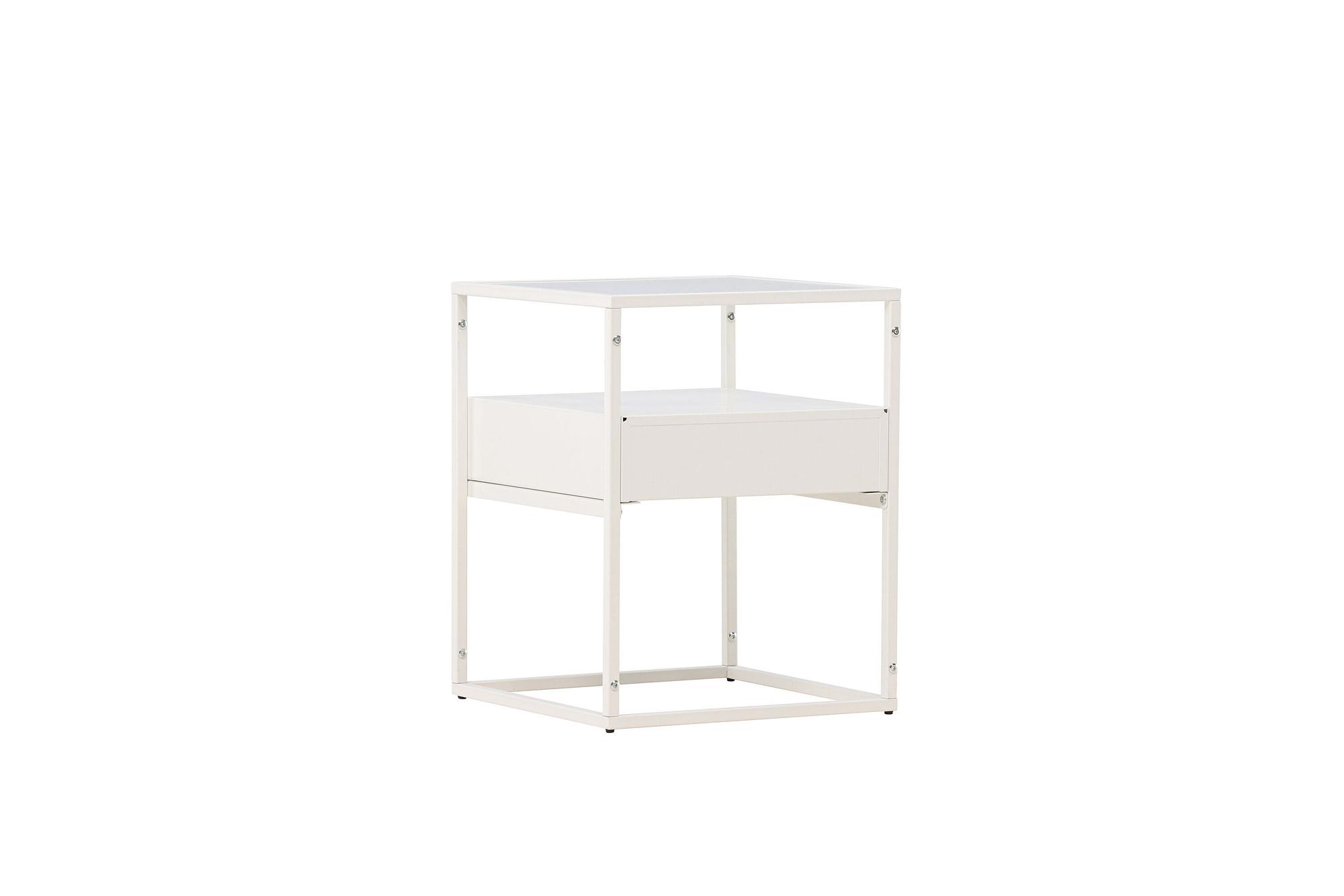 Fortaleza Beistelltisch Stahl Glas Schwarz 5