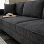 Lima Sofa 3-Sitzer Anthrazit mit schwarzen Beinen 3