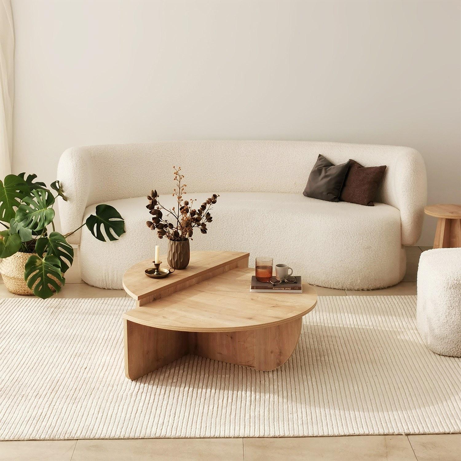 Podium coffee table oak brown 0