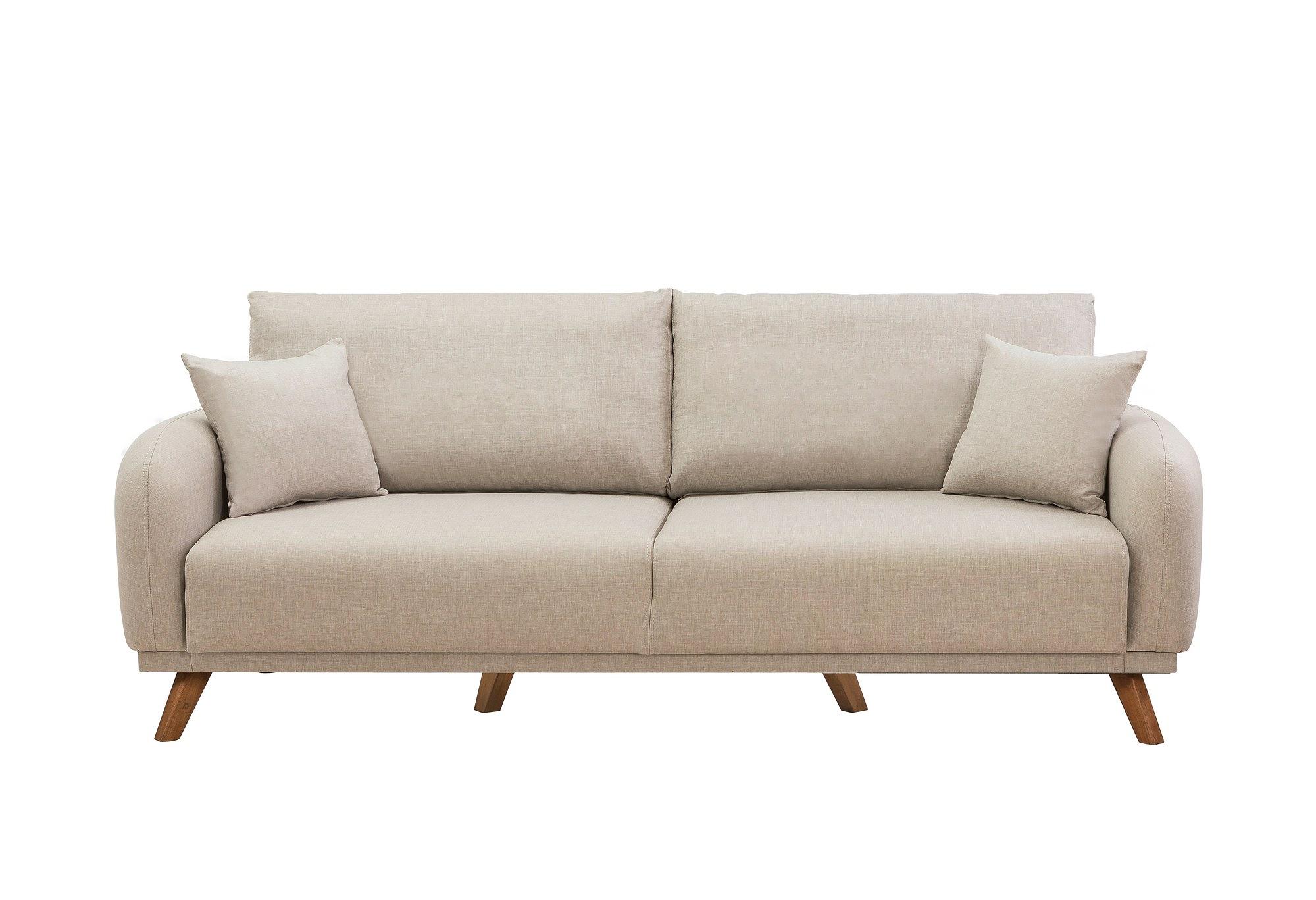 Hera Sofa Bed 3-seater Wood Veneer Cream 0
