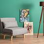 Foldable Sofa Bed 1-Seater Light Grey 1