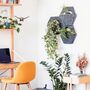 3x Wall planter Gray with textile cover 3