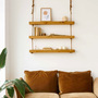 Makemba Regal Drei Regalbretter Holz Nussbaum Gealtert 6
