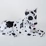 Ceramic Dog Harlequin Figure Black White 1970s 5