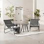 Outdoor Lounge 3-piece Set Steel Bouclé Anthracite 1