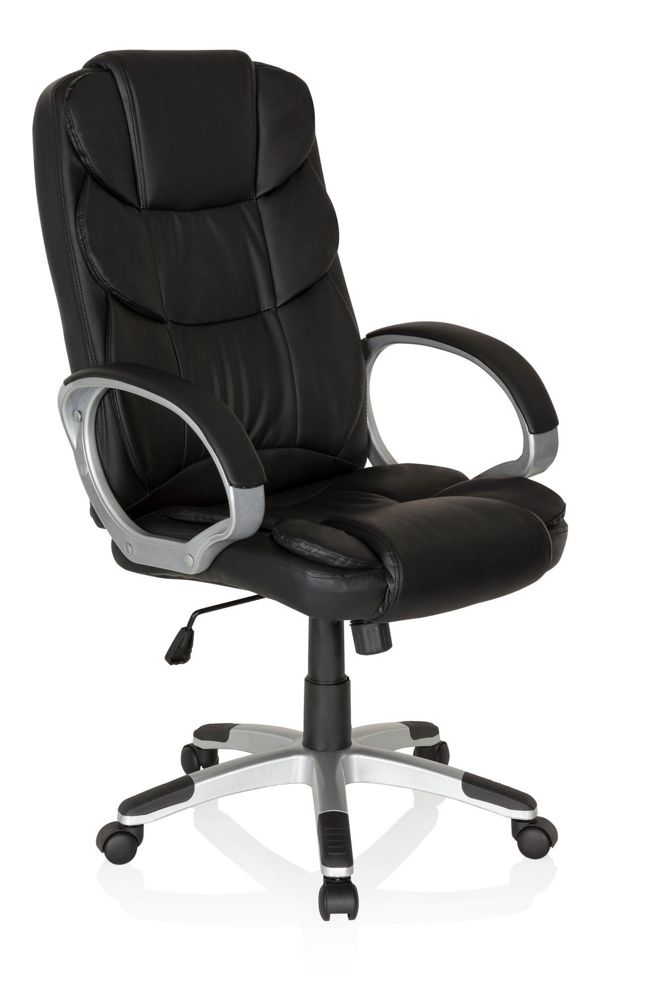 Office chair Faux leather Black 6