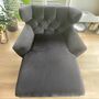 Loungesessel Samt Metall Schwarz 4