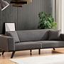 Leon 3-seater sofa bed Anthracite 1