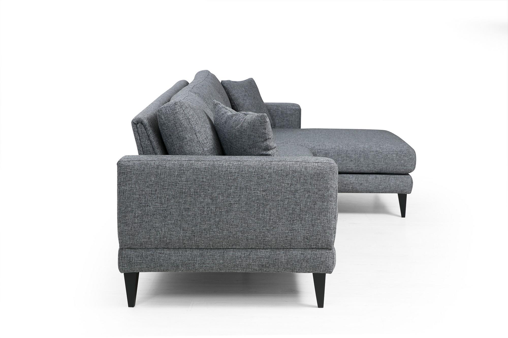 Nordic Ecksofa Rechts Grau 9