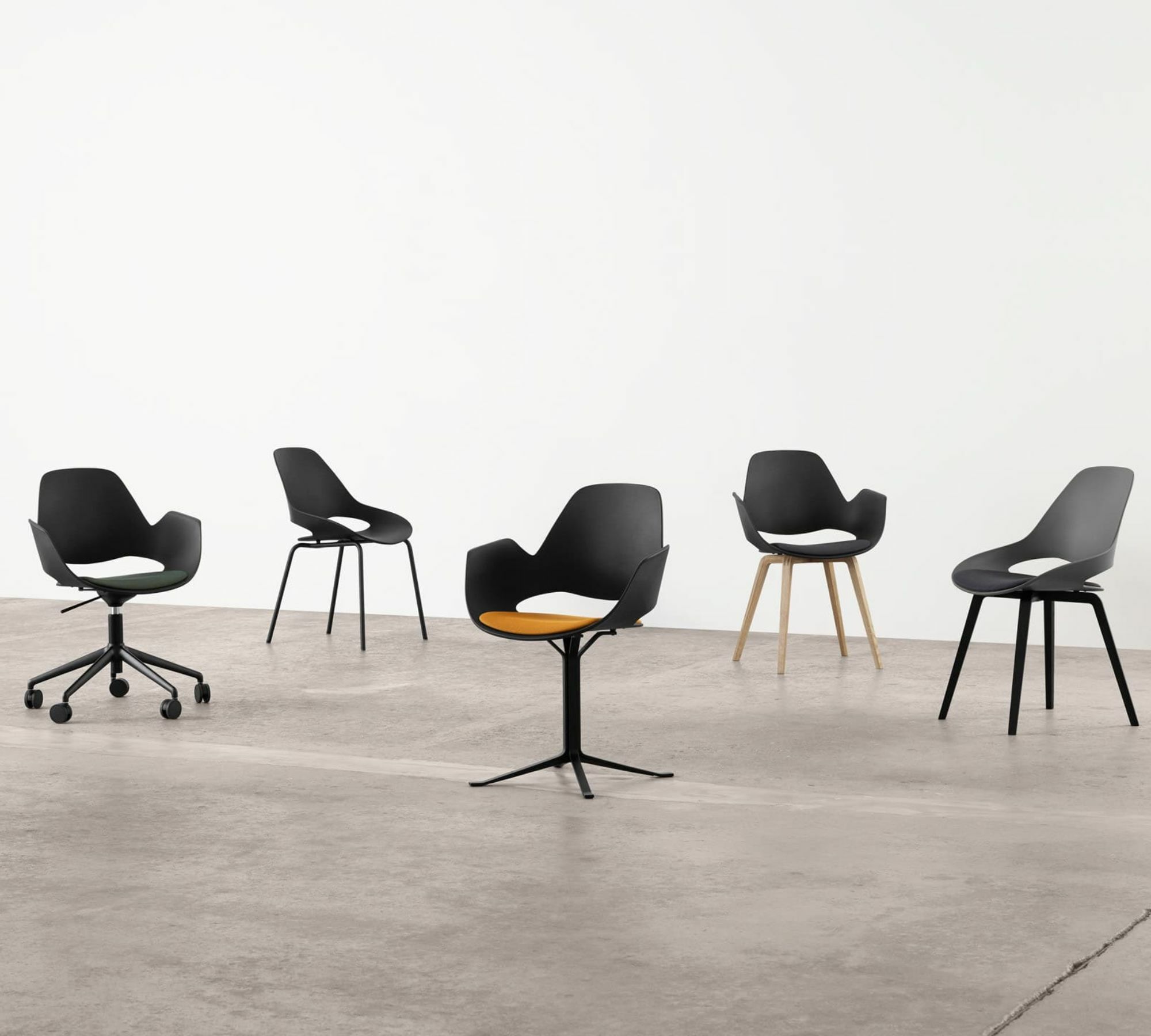 FALK Stuhl Stahl Pulverbeschichtet Kunststoff Terrakotta 3